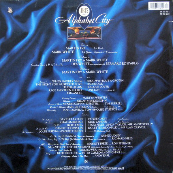ABC : Alphabet City (LP, Album)
