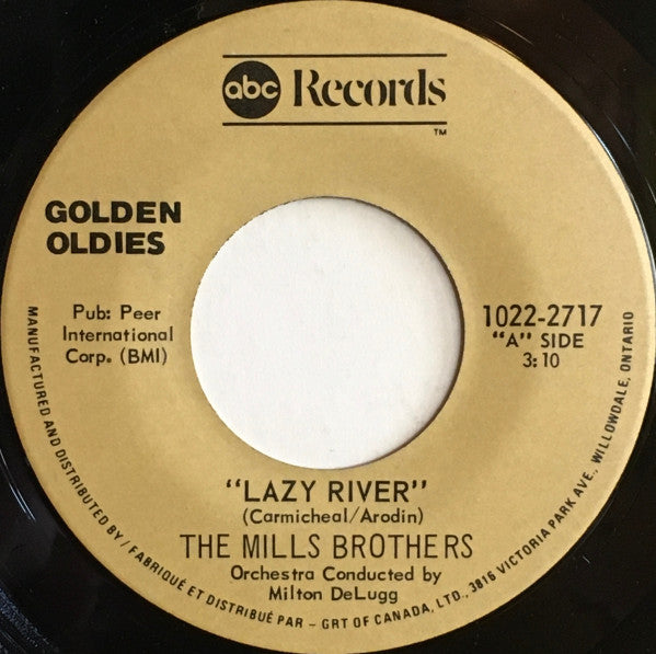 The Mills Brothers : Lazy River (7", Single, RE)
