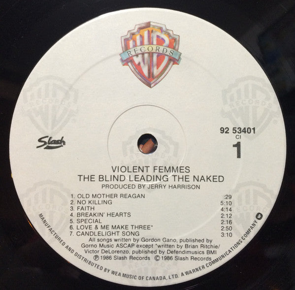 Violent Femmes : The Blind Leading The Naked (LP, Album)