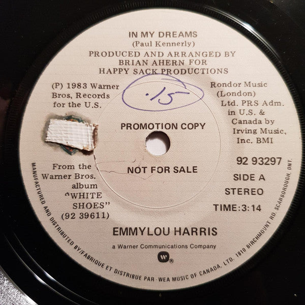 Emmylou Harris : In My Dreams (7", Promo)