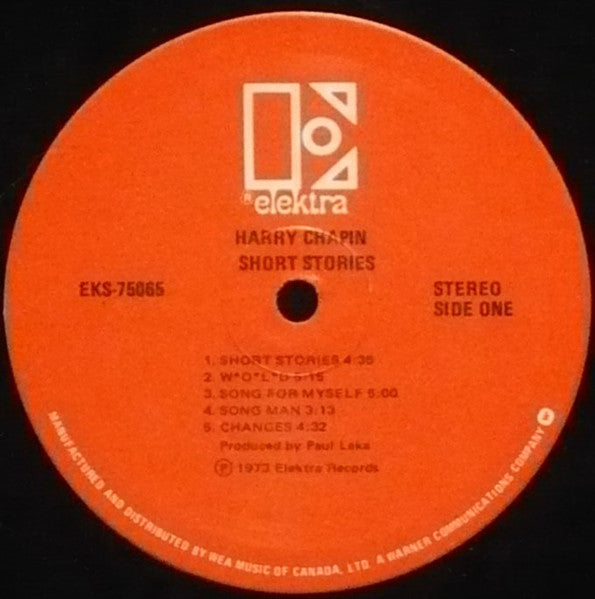 Harry Chapin : Short Stories (LP, Album, RE, gat)