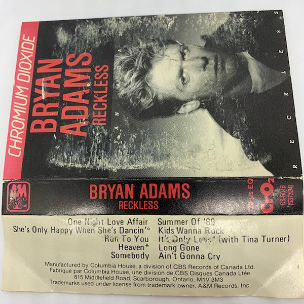 Bryan Adams : Reckless (Cass, Album, Club, CrO)