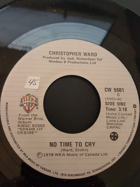 Christopher Ward : No Time To Cry / Sweet Rose (7", Single)