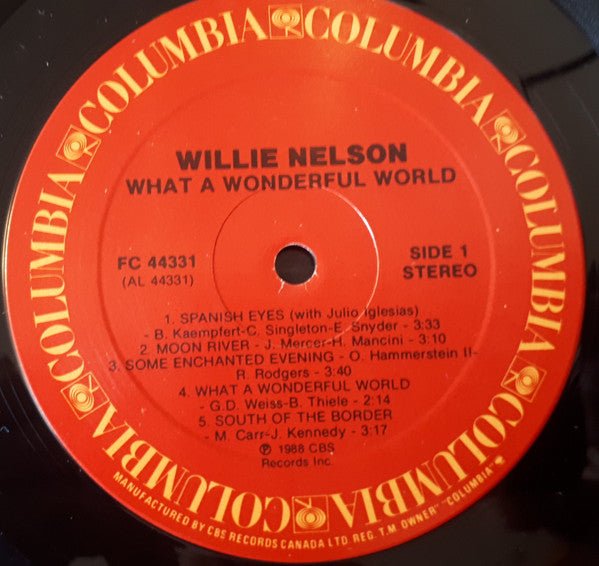 Willie Nelson : What A Wonderful World (LP, Album, Cin)