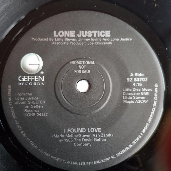 Lone Justice : I Found Love (7", Promo)