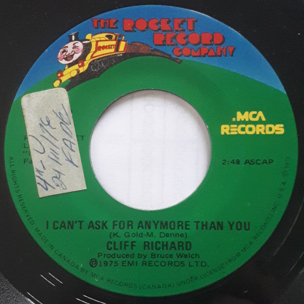 Cliff Richard : I Can't Ask For Anymore Than You / Junior Cowboy (7", Single)