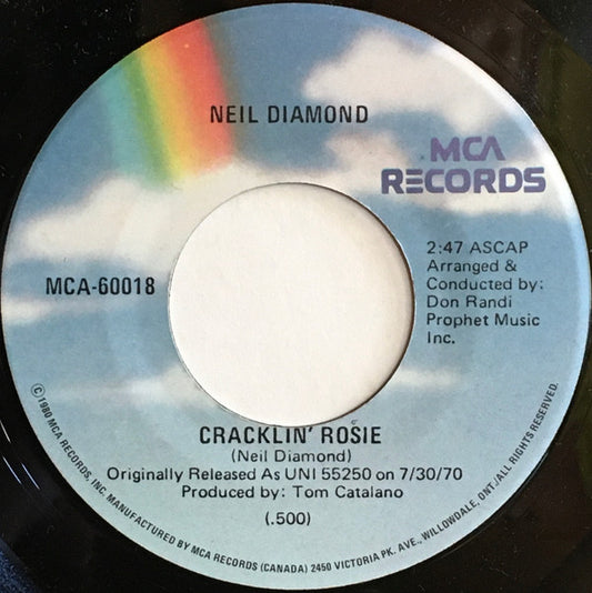 Neil Diamond : Cracklin' Rosie / He Ain't Heavy... He's My Brother (7", Single, RE)