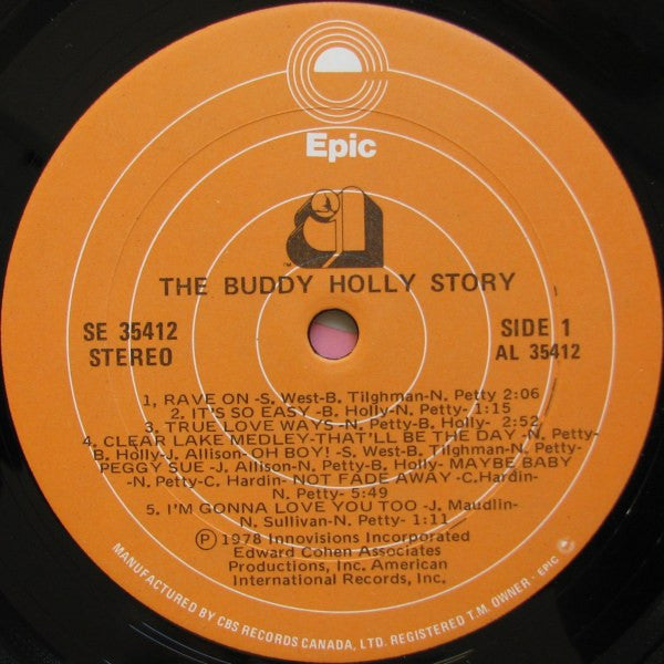 Gary Busey : The Buddy Holly Story - Original Motion Picture Soundtrack (LP, Album)