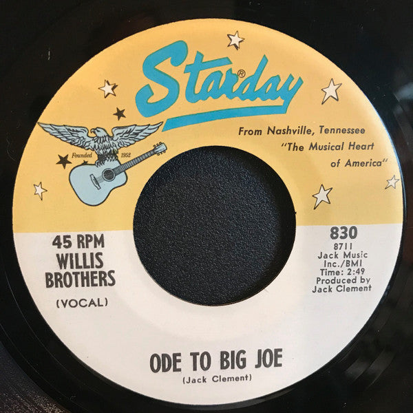 The Willis Brothers : Drivin's In My Blood / Ode To Big Joe (7")