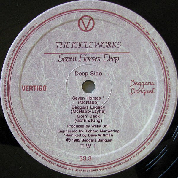 The Icicle Works : Seven Horses Deep (12", Dlx, Ltd, Gat)