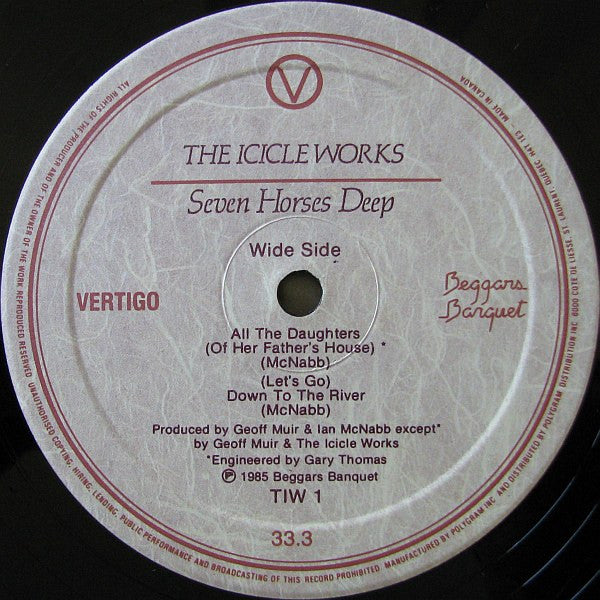 The Icicle Works : Seven Horses Deep (12", Dlx, Ltd, Gat)