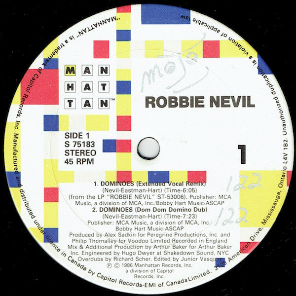 Robbie Nevil : Dominoes (Extended Remix) (12", Maxi)
