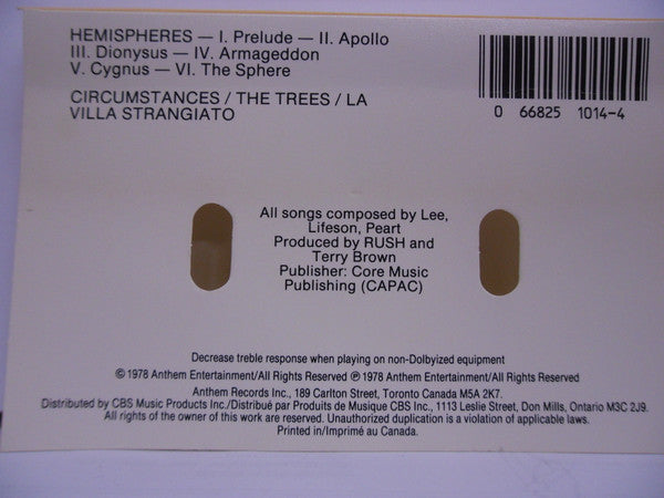Rush : Hemispheres (Cass, Album, RE, Dol)