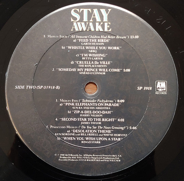 Various : Stay Awake (Various Interpretations Of Music From Vintage Disney Films) (LP, Album, No )