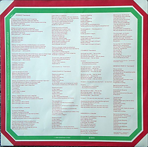 The Who : It's Hard (LP, Album, Cin)