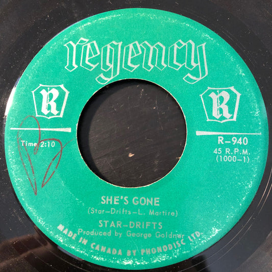 The Star-Drifts : She's Gone  (7", Single, Mono)