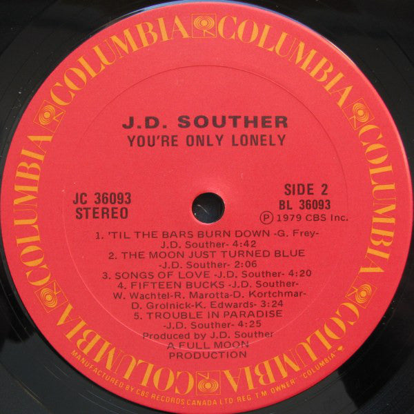 J.D. Souther* : You're Only Lonely (LP, Album)