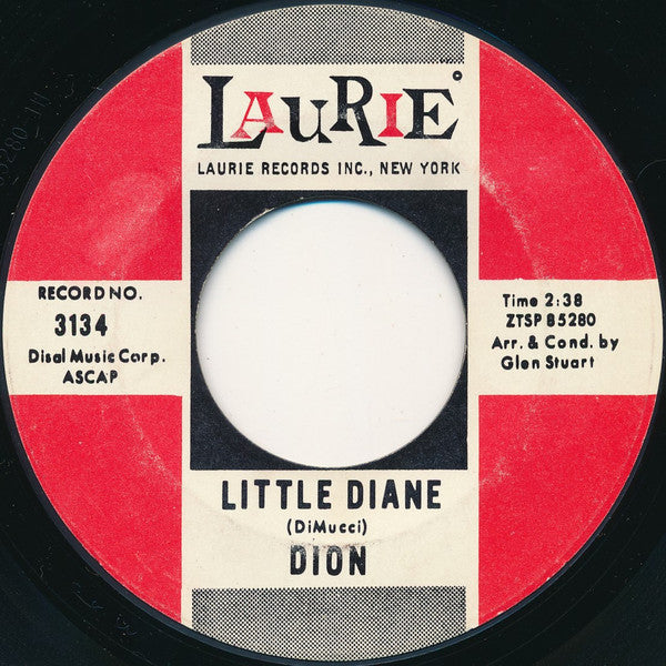 Dion (3) : Little Diane / Lost For Sure (7", Single, Styrene, She)