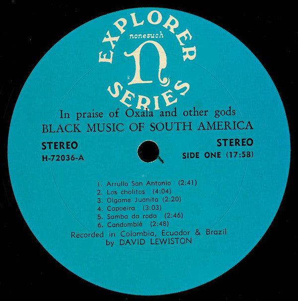 David Lewiston : In Praise Of Oxalá And Other Gods / Black Music Of South America (LP)