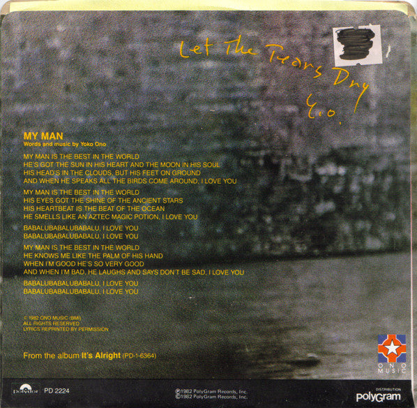 Yoko Ono : My Man / Let The Tears Dry (7")