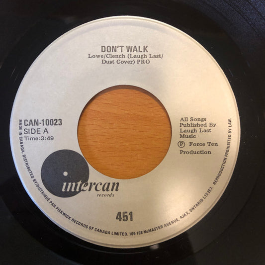 451° : Don't Walk (7", Single)
