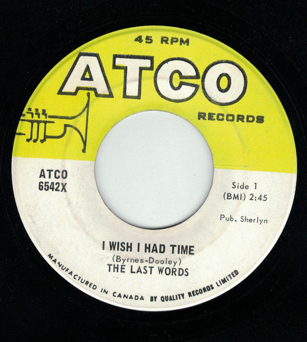 The Last Words (2) : I Wish I Had Time (7", Single)