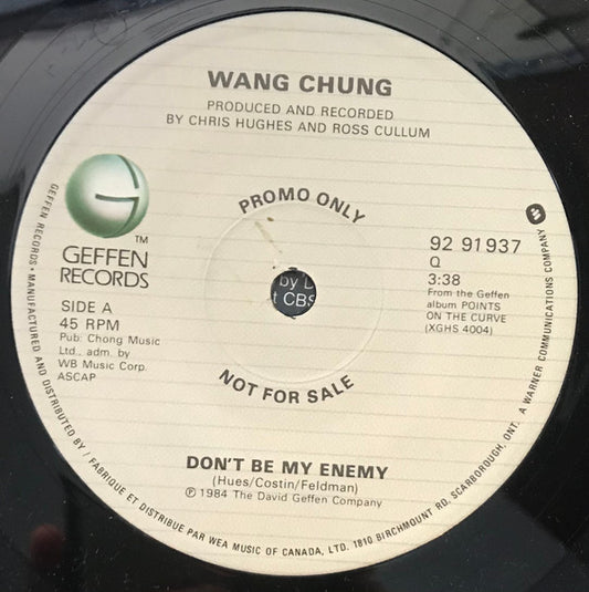 Wang Chung : Don't Be My Enemy (7", Single, Promo)