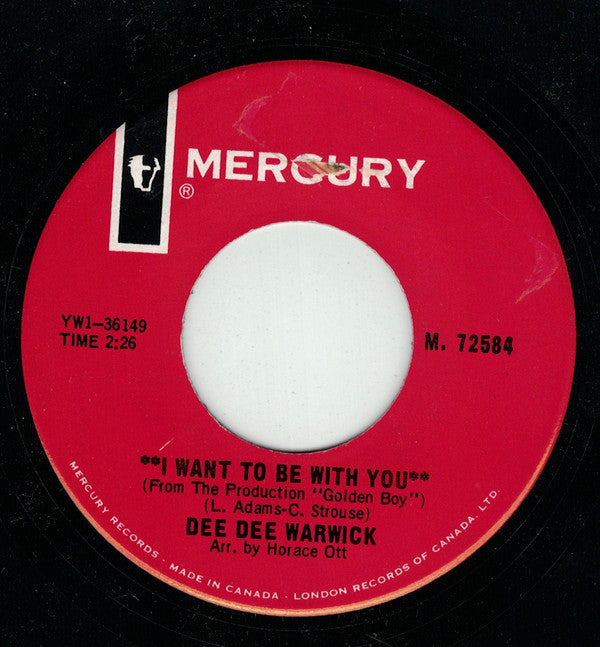 Dee Dee Warwick : I Want To Be With You / Lover's Chant (7", Single)