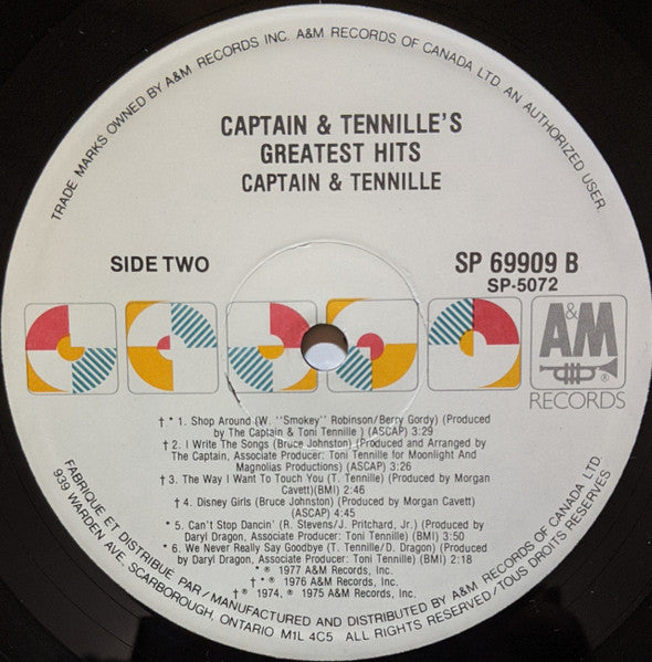 Captain And Tennille : Greatest Hits (LP, Comp, RE)