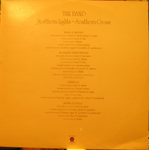 The Band : Northern Lights-Southern Cross (LP, Album, Win)