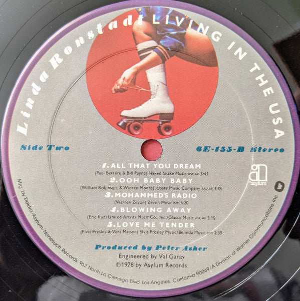 Linda Ronstadt : Living In The USA (LP, Album, Club, Ter)
