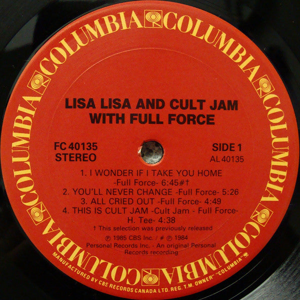 Lisa Lisa & Cult Jam With Full Force : Lisa Lisa & Cult Jam With Full Force (LP, Album)