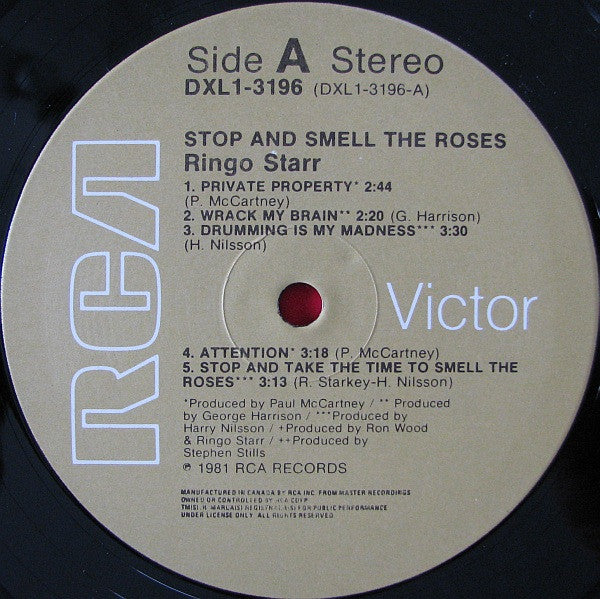 Ringo Starr : Stop And Smell The Roses (LP, Album)