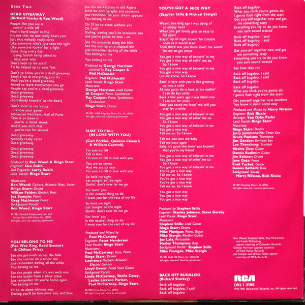 Ringo Starr : Stop And Smell The Roses (LP, Album)