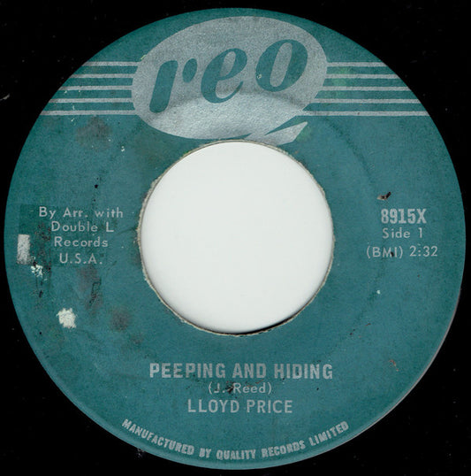 Lloyd Price : Peeping And Hiding  (7")