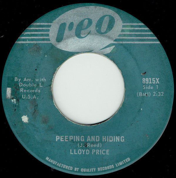 Lloyd Price : Peeping And Hiding  (7")