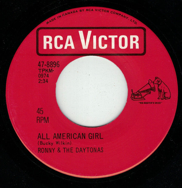 Ronny & The Daytonas : Dianne, Dianne / All American Girl (7", Single)
