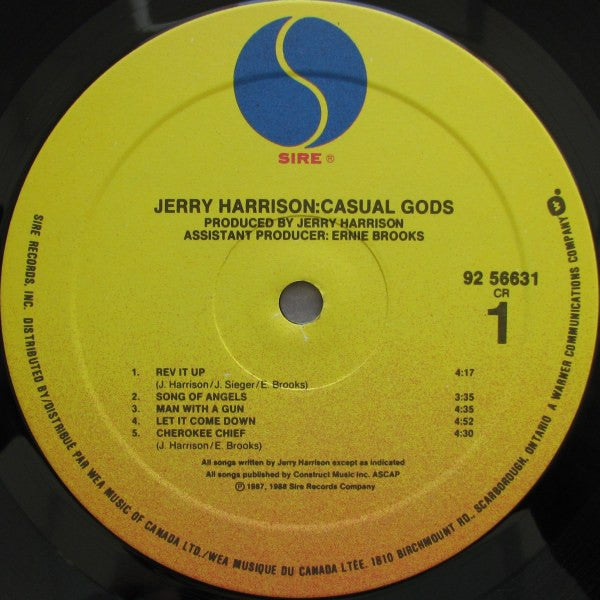Jerry Harrison : Casual Gods* : Casual Gods (LP, Album)