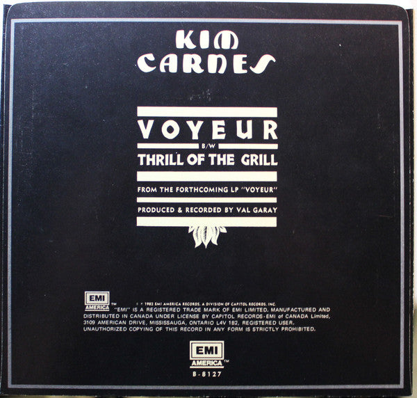 Kim Carnes : Voyeur (7", Single, PS)