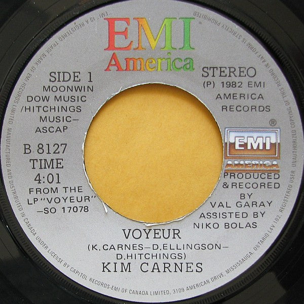 Kim Carnes : Voyeur (7", Single, PS)