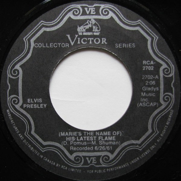 Elvis Presley : His Latest Flame / Little Sister (7", Single, RE)
