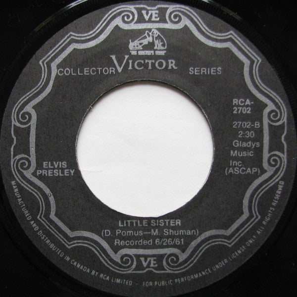 Elvis Presley : His Latest Flame / Little Sister (7", Single, RE)