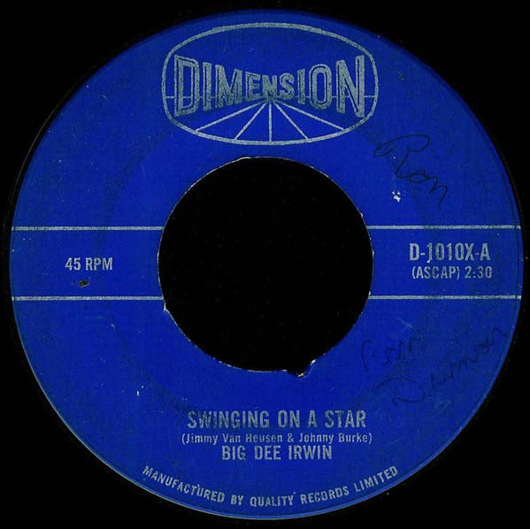 Big Dee Irwin : Swinging On A Star / Another Night With The Boys (7", Single)