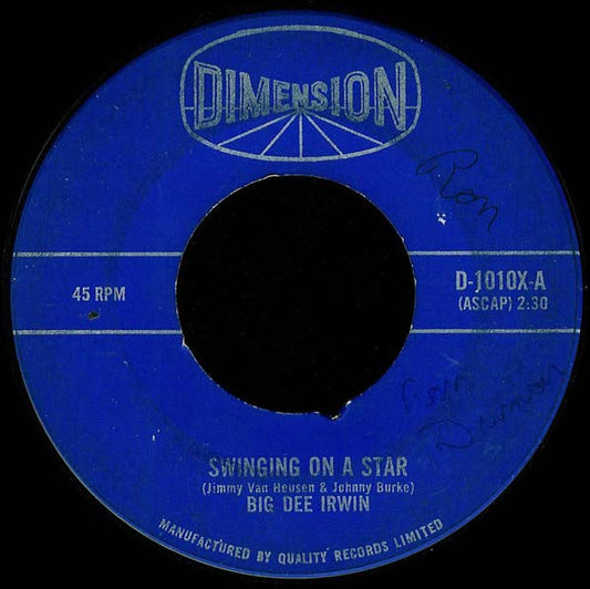 Big Dee Irwin : Swinging On A Star / Another Night With The Boys (7", Single)