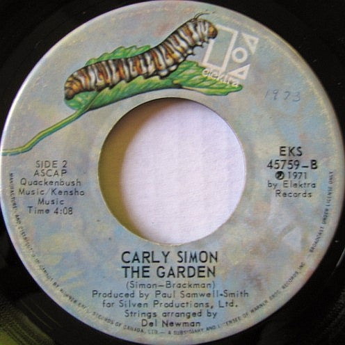 Carly Simon : Anticipation / The Garden (7")