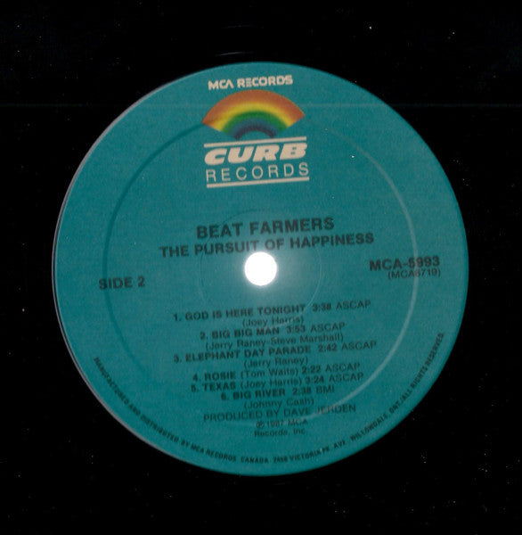 The Beat Farmers : The Pursuit Of Happiness (LP, Album)