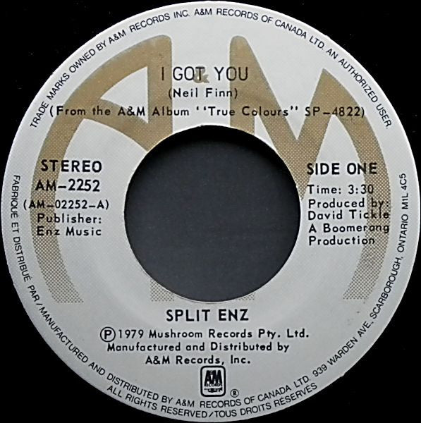 Split Enz : I Got You (7", Single)