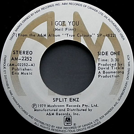 Split Enz : I Got You (7", Single)