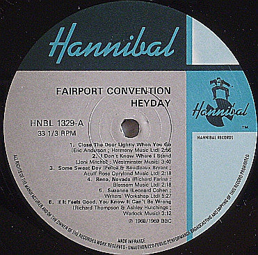 Fairport Convention : Heyday - The BBC Sessions 1968-1969  (LP, Album, MPO)