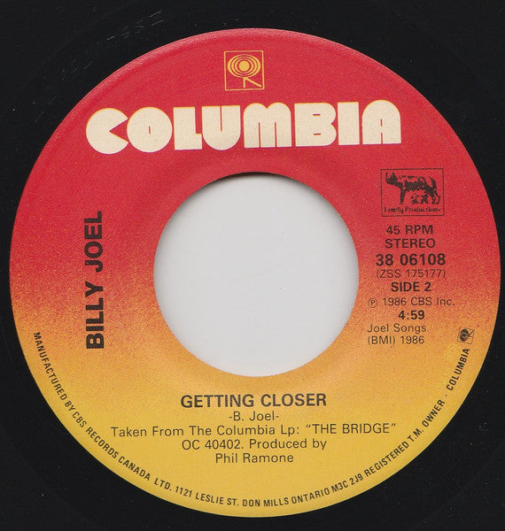 Billy Joel : A Matter Of Trust (7", Single)